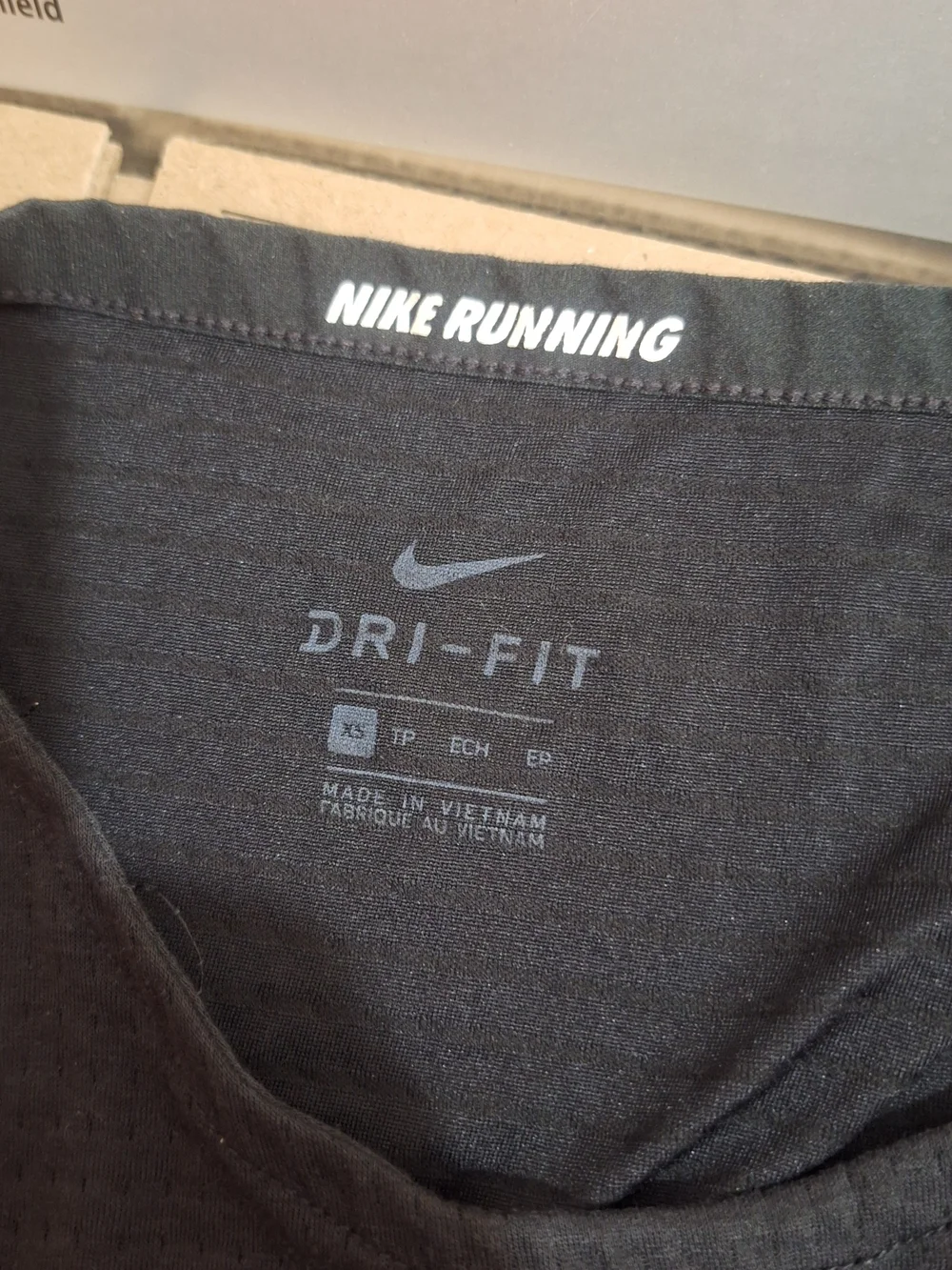 Nike Black Short Sleeve Dri-FIT Training Tee with White Swoosh